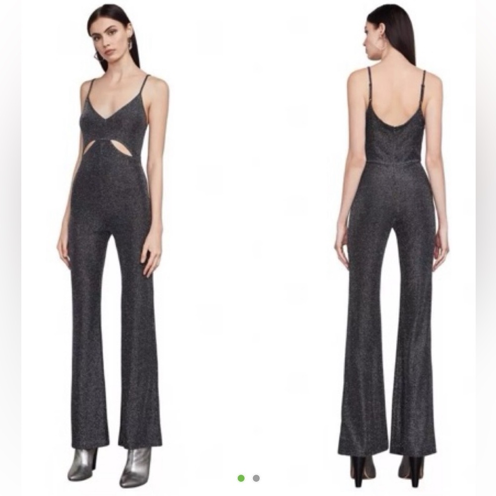 BCBG metallic cut out jumpsuit